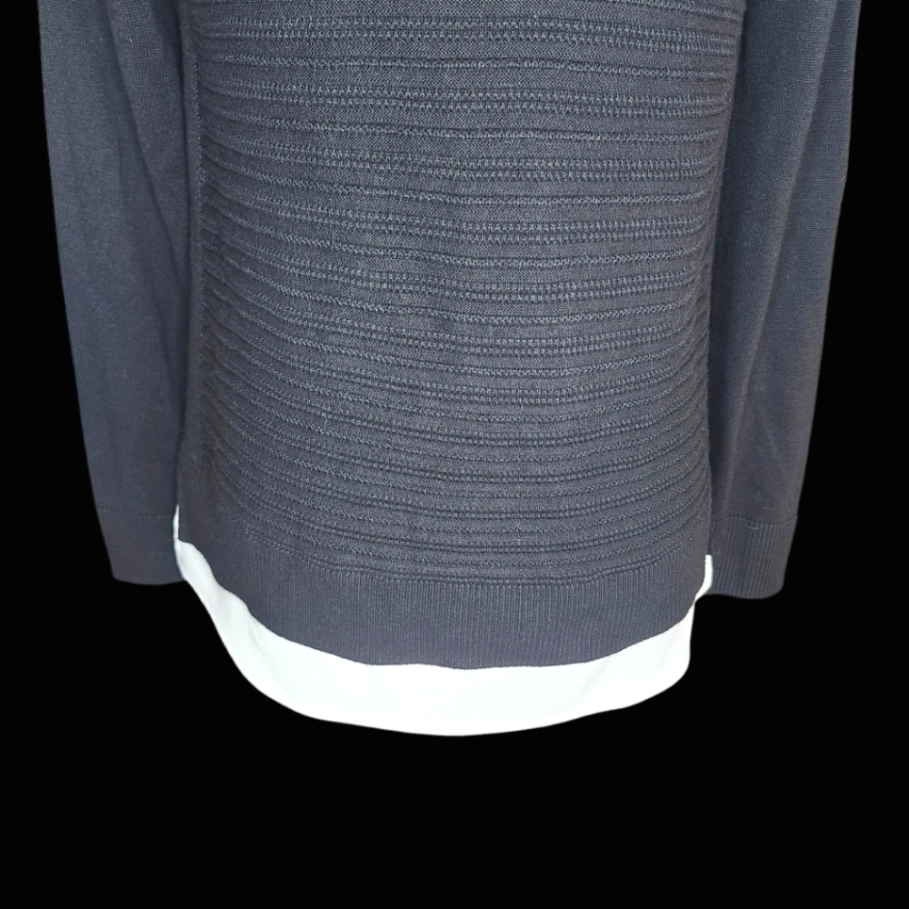 HILARY RADLEY Two-Fer Layered Sweater - Small - Picture 4 of 7